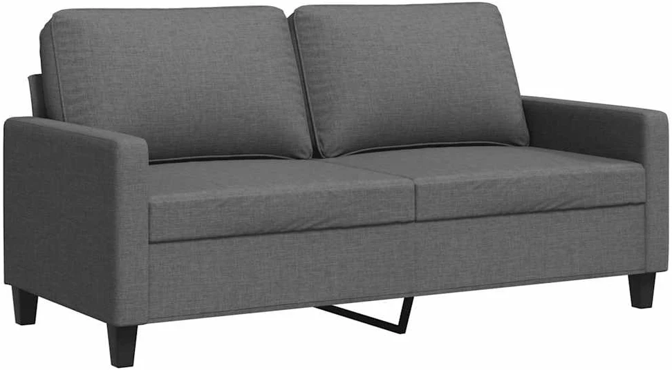 Dvivietė sofa, tamsiai pilkos spalvos, 140cm, audinys