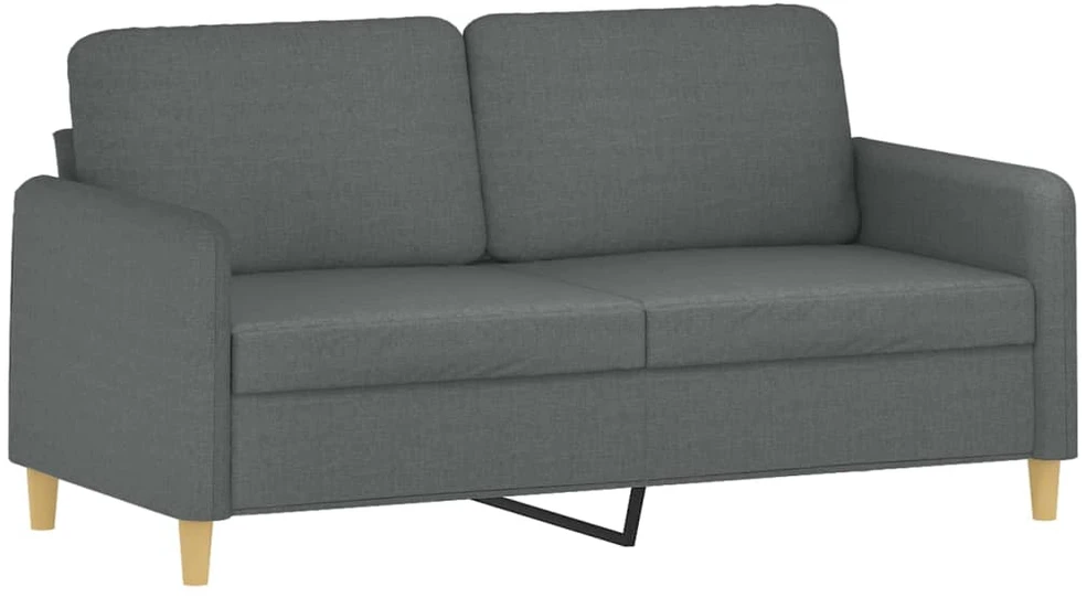 Dvivietė sofa, tamsiai pilkos spalvos, 140cm, audinys