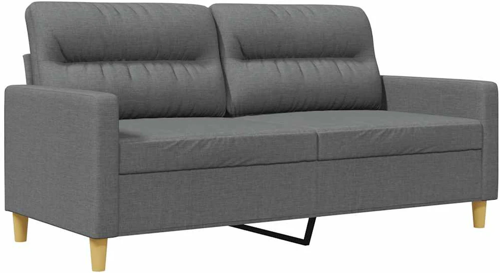 Dvivietė sofa, tamsiai pilkos spalvos, 140cm, audinys