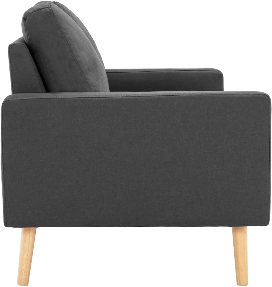 Dvivietė sofa, tamsiai pilkos spalvos, audinys