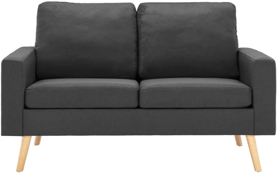 Dvivietė sofa, tamsiai pilkos spalvos, audinys