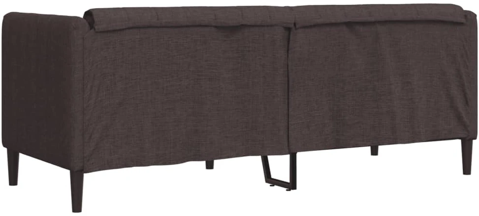 Dvivietė sofa, tamsiai rudos spalvos, audinys