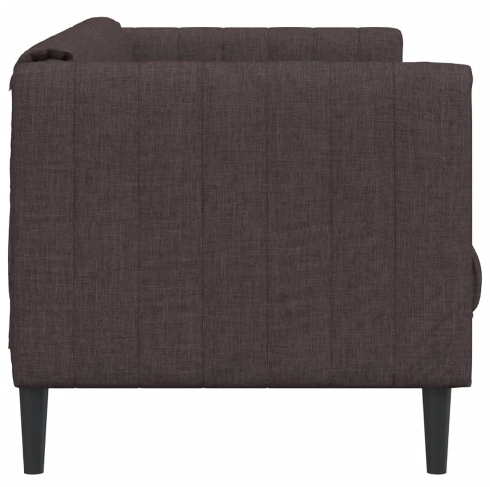 Dvivietė sofa, tamsiai rudos spalvos, audinys