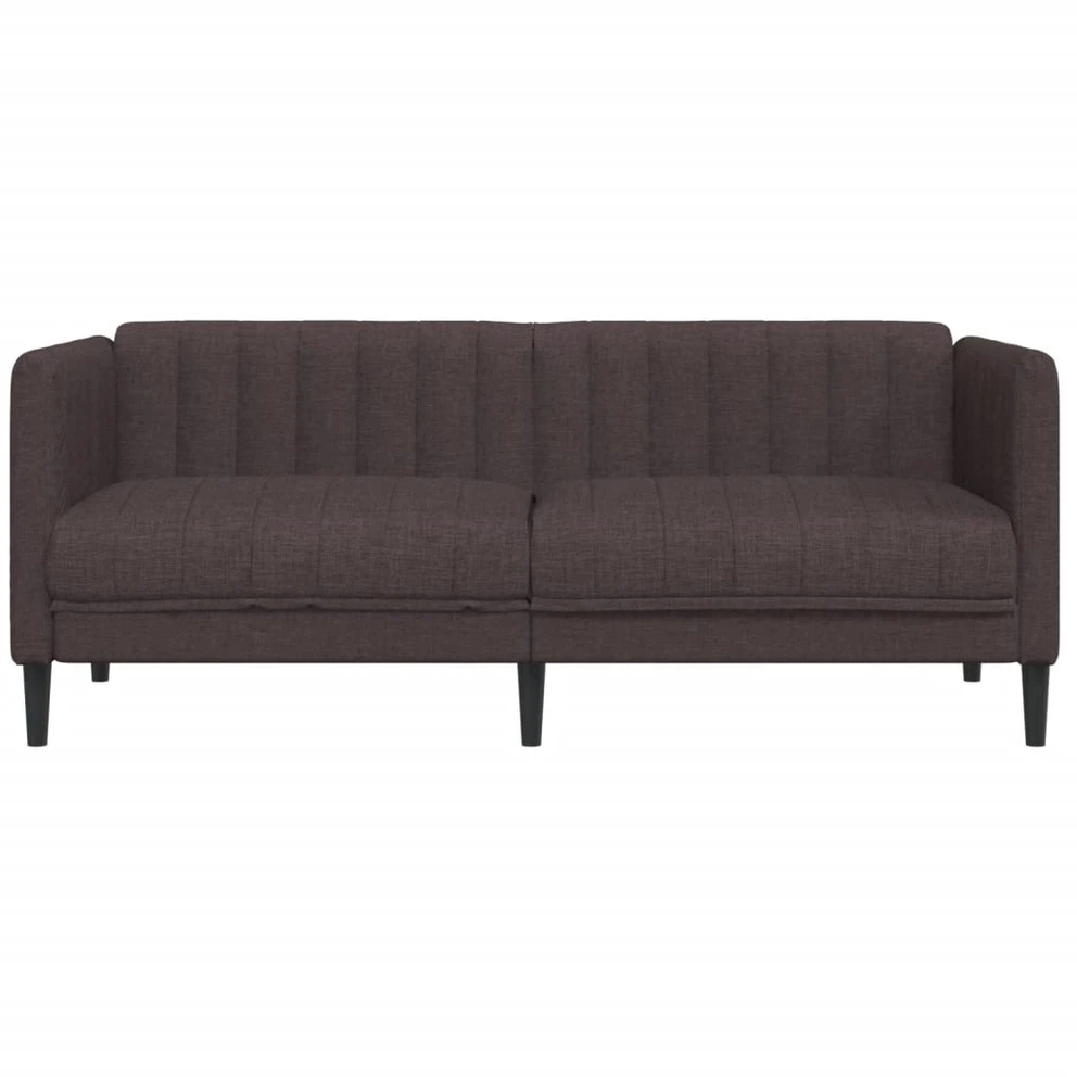 Dvivietė sofa, tamsiai rudos spalvos, audinys