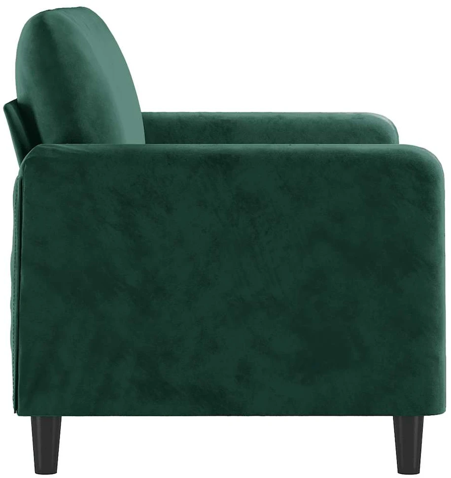 Dvivietė sofa, tamsiai žalios spalvos, 120cm, aksomas
