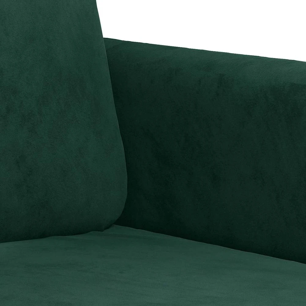 Dvivietė sofa, tamsiai žalios spalvos, 120cm, aksomas
