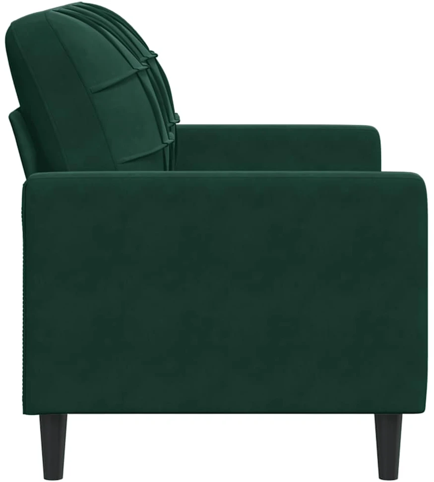 Dvivietė sofa, tamsiai žalios spalvos, 120cm, aksomas