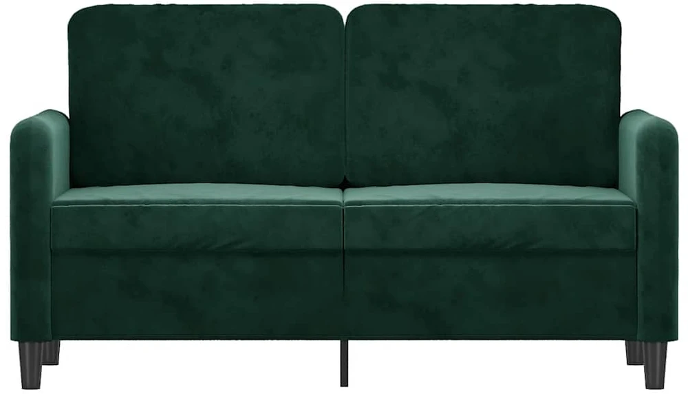 Dvivietė sofa, tamsiai žalios spalvos, 120cm, aksomas