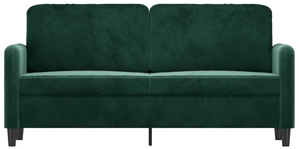 Dvivietė sofa, tamsiai žalios spalvos, 140cm, aksomas
