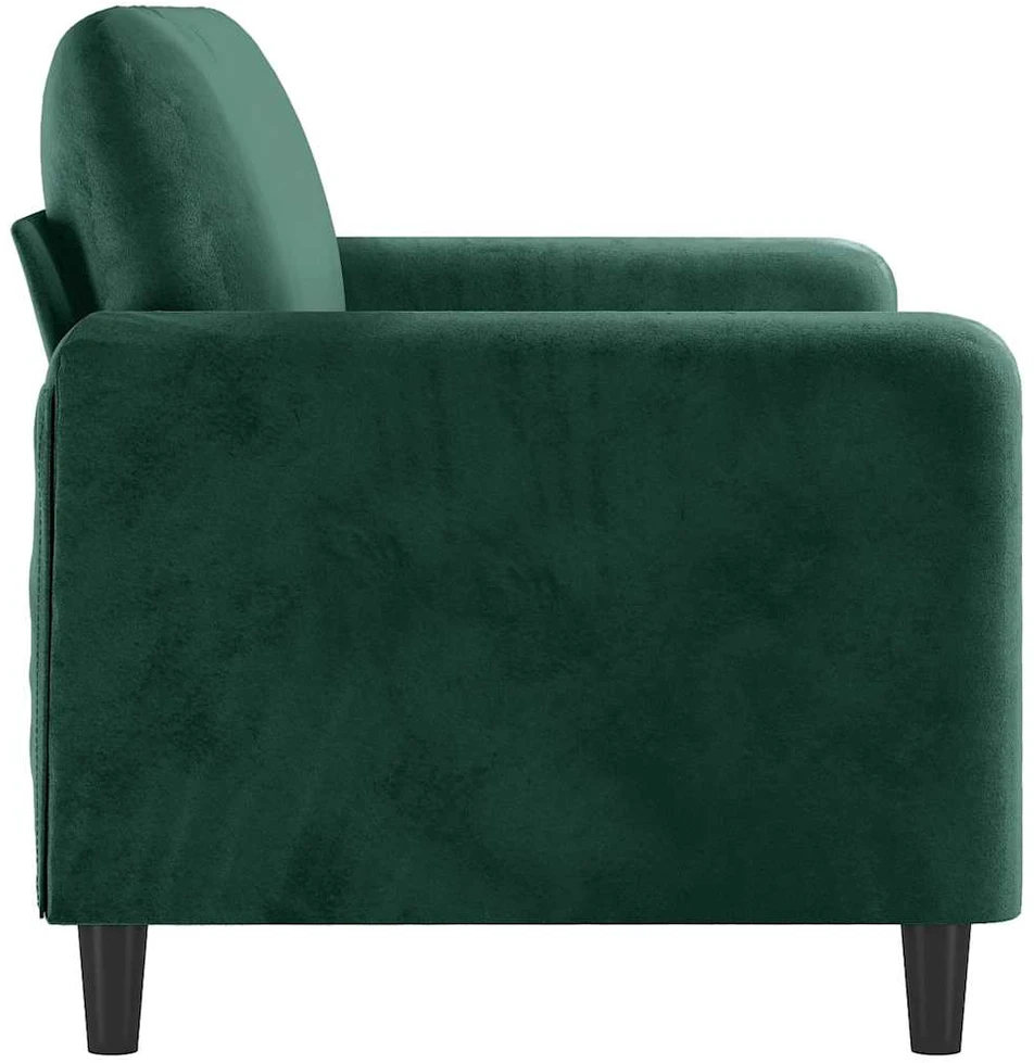 Dvivietė sofa, tamsiai žalios spalvos, 140cm, aksomas