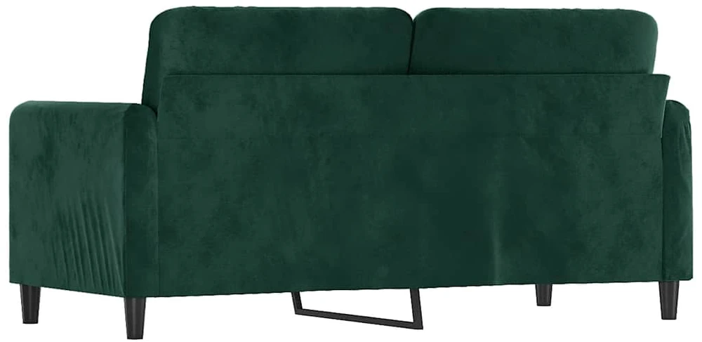 Dvivietė sofa, tamsiai žalios spalvos, 140cm, aksomas