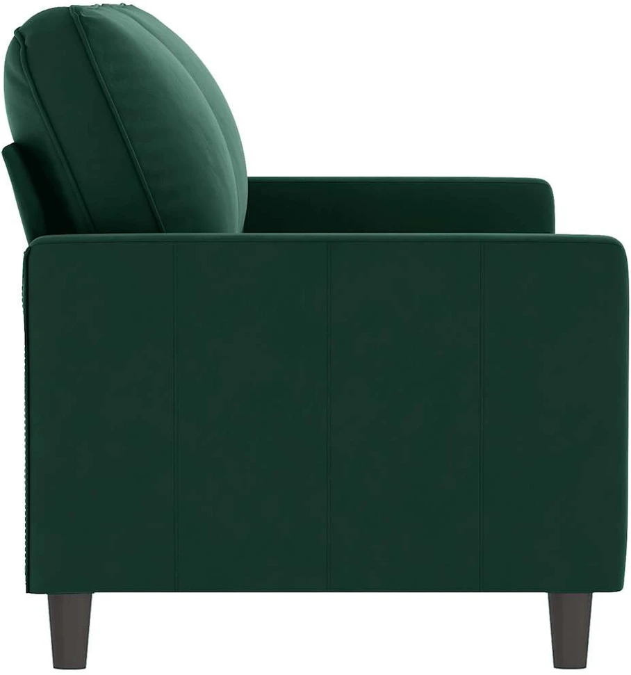 Dvivietė sofa, tamsiai žalios spalvos, 140cm, aksomas
