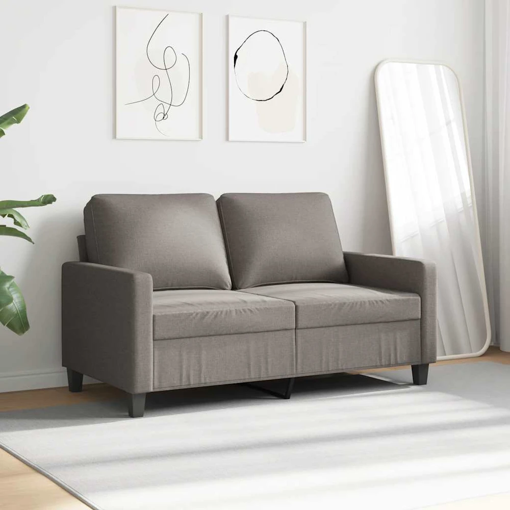 Dvivietė sofa, taupe spalvos, 120cm, audinys