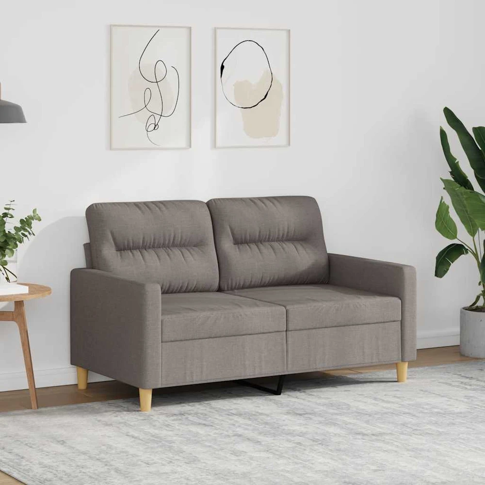 Dvivietė sofa, taupe spalvos, 120cm, audinys