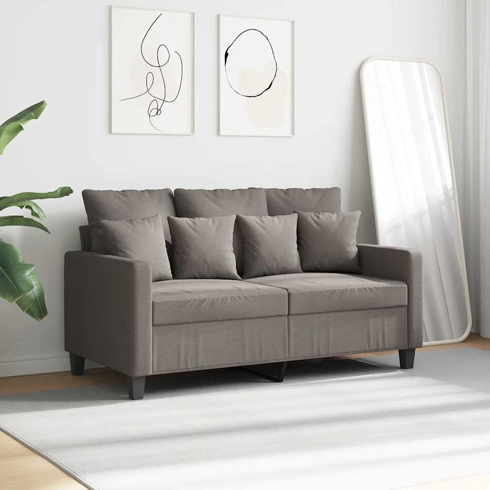 Dvivietė sofa, taupe spalvos, 120cm, audinys