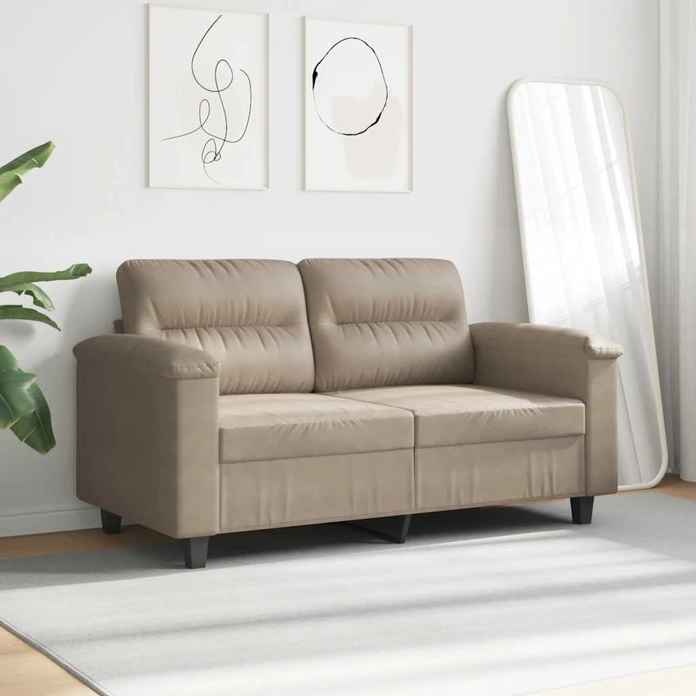 Dvivietė sofa, taupe spalvos, 120cm, mikropluošto audinys
