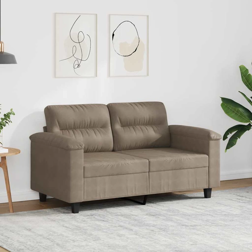 Dvivietė sofa, taupe spalvos, 120cm, mikropluošto audinys