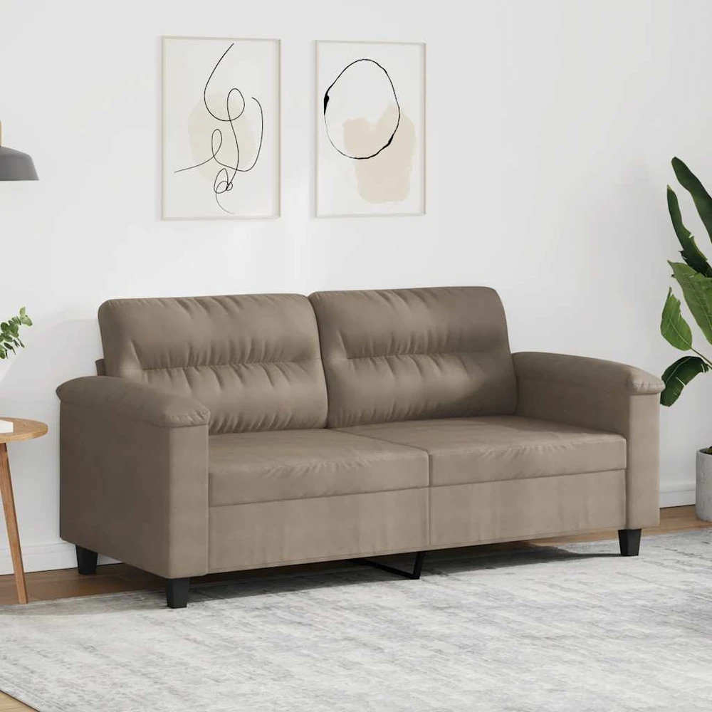 Dvivietė sofa, taupe spalvos, 140cm, mikropluošto audinys