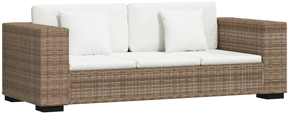 Sofa Dvivietės ir trivietės sofų komplektas, ratanas