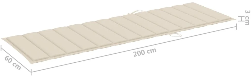Dvivietis sodo saulės gultas su čiužiniu, akacijos medienos masyvas (311873+2x314206)