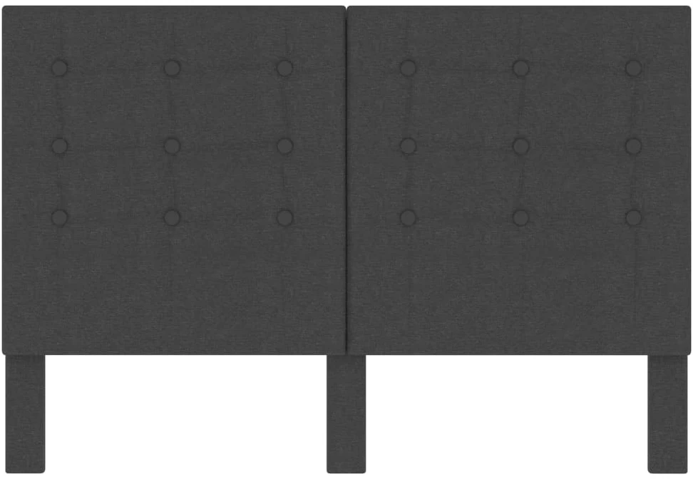 Dygsniuotas galvūgalis, tamsiai pilkas, 140x200cm, audinys