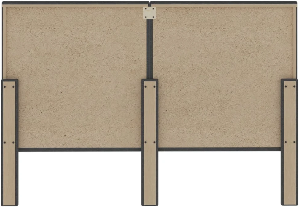 Dygsniuotas galvūgalis, tamsiai pilkas, 140x200cm, audinys