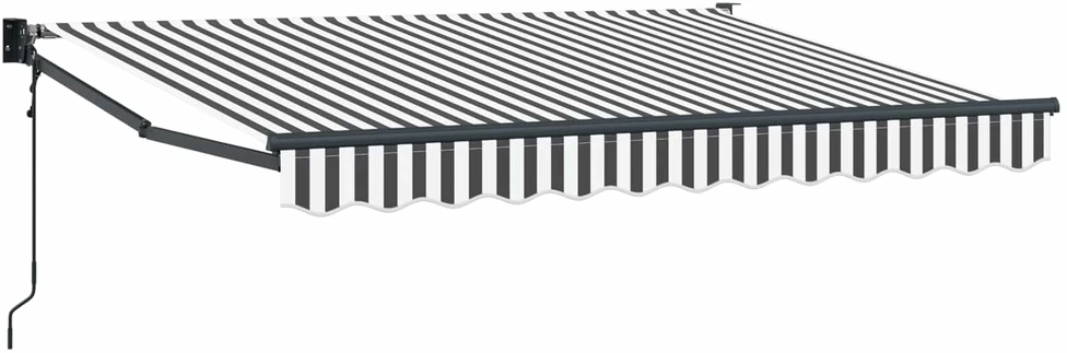 Ištraukiama markizė Antracito ir baltos 2,5 x 2 m
