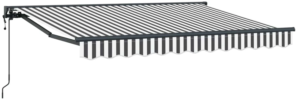 Elektrinė ištraukiama pavėsinė Antracito ir baltos 3,5 x 2 m