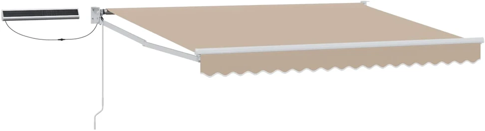 Elektrinė ištraukiama pavėsinė Bežinė ir balta 3,5 x 2,5 m