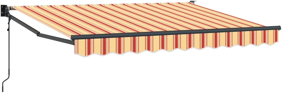 Ištraukiama markizė Geltona, oranžinė ir balta 3,5 x 2 m