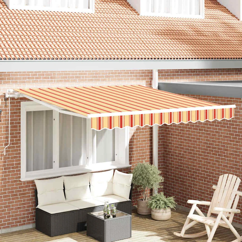 Ištraukiama markizė Geltona ir Oranžinė 350 x 250 cm