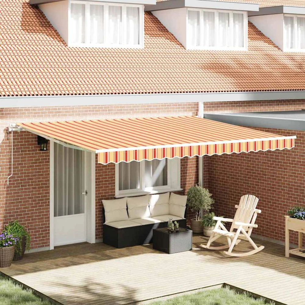 Ištraukiama markizė Geltona ir Oranžinė 450 × 350 cm