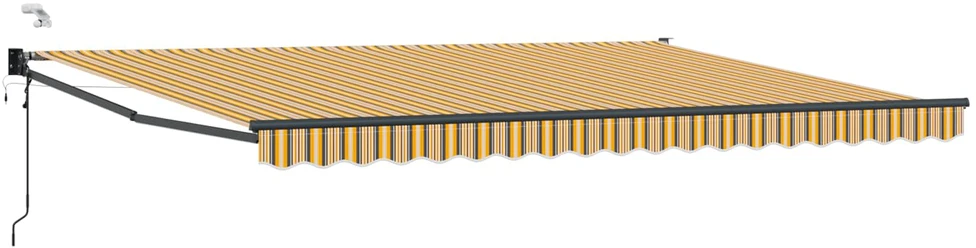 Elektrinė ištraukiama pavėsinė Geltonas ir Pilkas 5 x 3 m