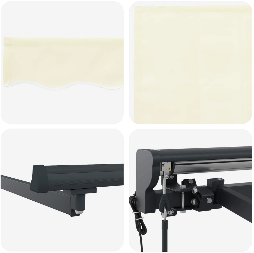 Elektrinė ištraukiama pavėsinė Kremo ir antracito 5 x 3 m