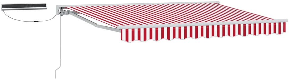 Elektrinė ištraukiama pavėsinė Raudona ir balta 3 x 2,5 m