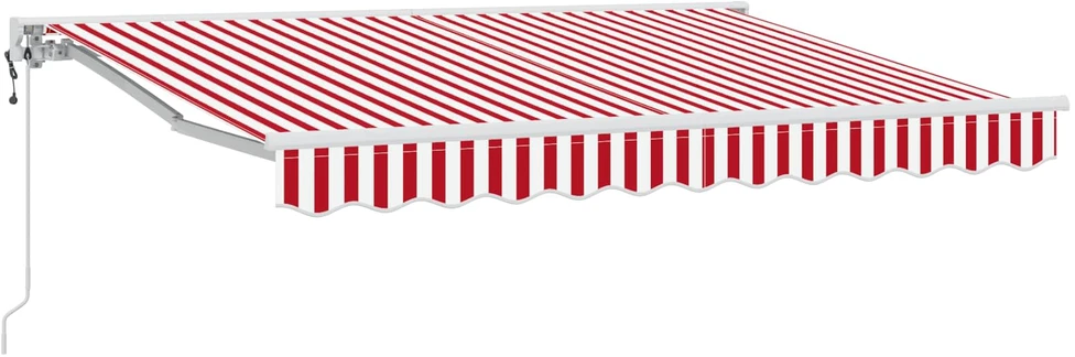 Elektrinė ištraukiama pavėsinė Raudona ir balta 3,5 x 2,5 m