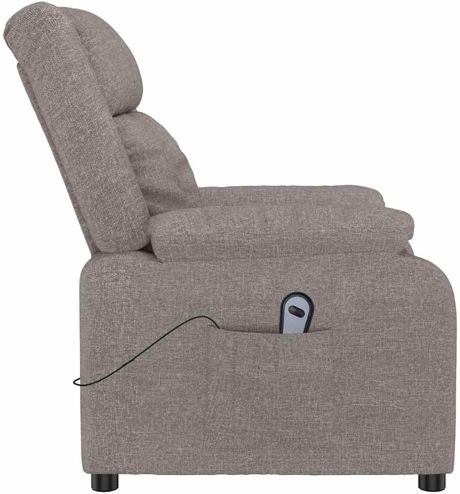 Fotelis Elektrinis atlošiamas krėslas, taupe spalvos, audinys
