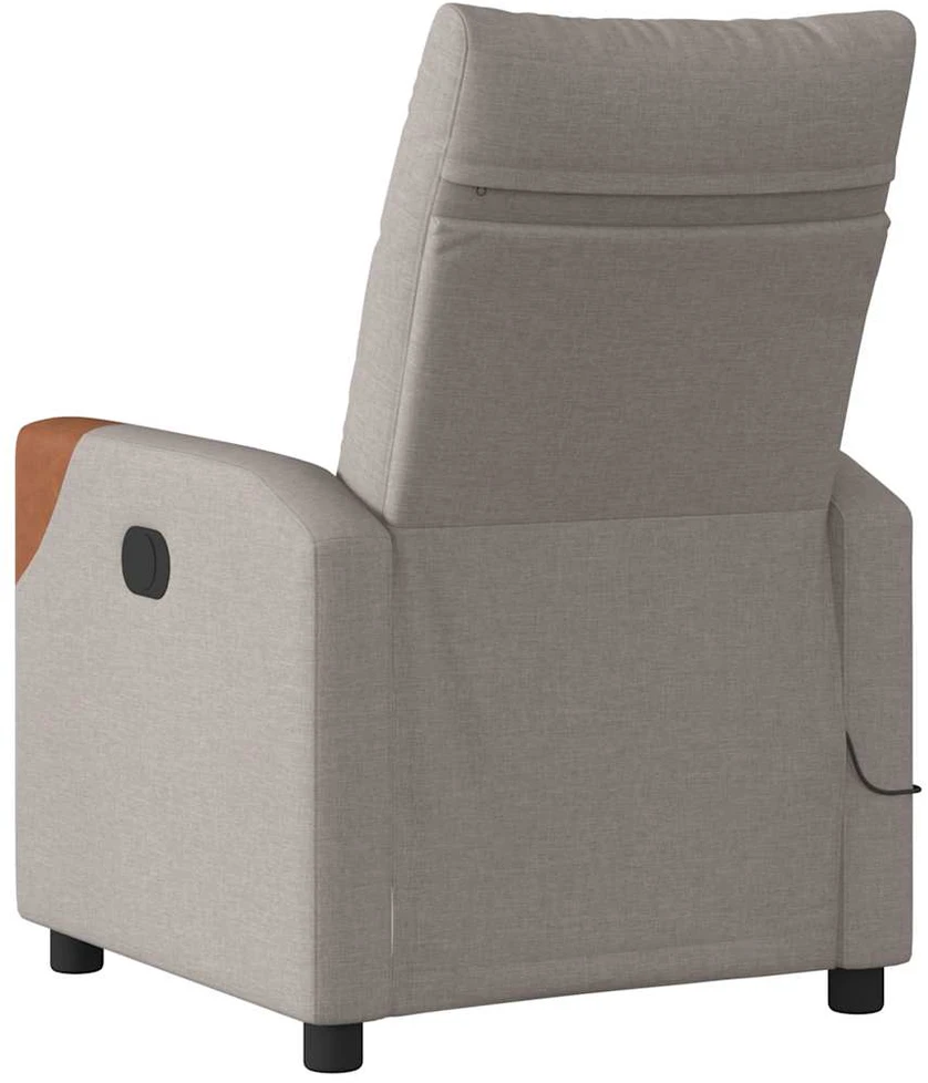 Fotelis Elektrinis atlošiamas masažinis krėslas, taupe, audinys