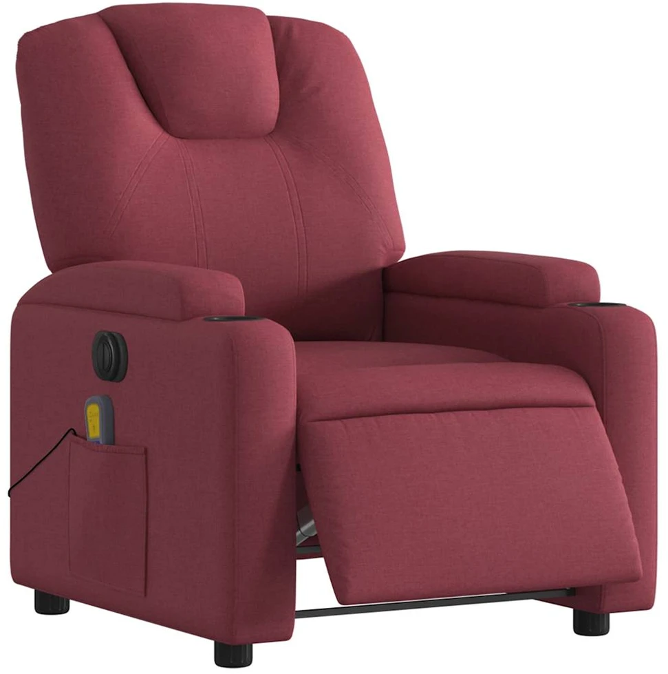 Fotelis Elektrinis atlošiamas masažinis krėslas, vyno, audinys