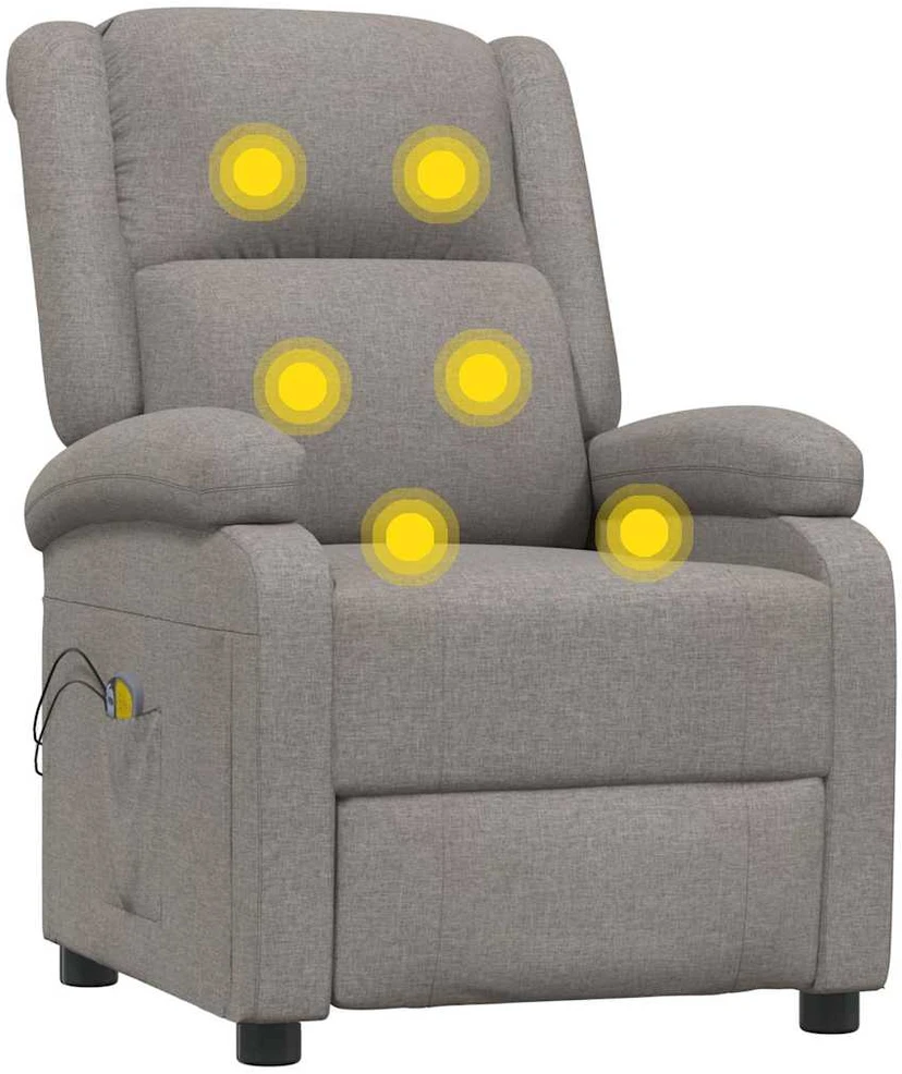 Elektrinis masažinis krėslas, taupe spalvos, audinys