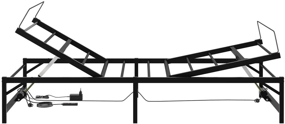 Lova Elektrinis reguliuojamas lovos rėmas Juoda 107 x 200 cm Plienas
