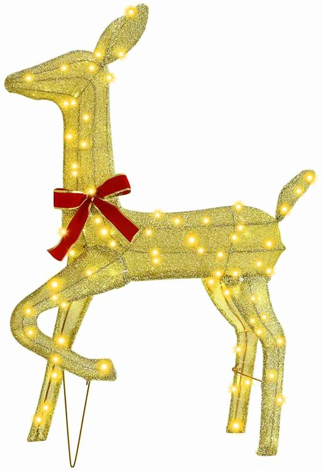 Elnių Šeima 3 vnt. 300 LED Šilta balta 68 x 26 x 127 cm Audinys