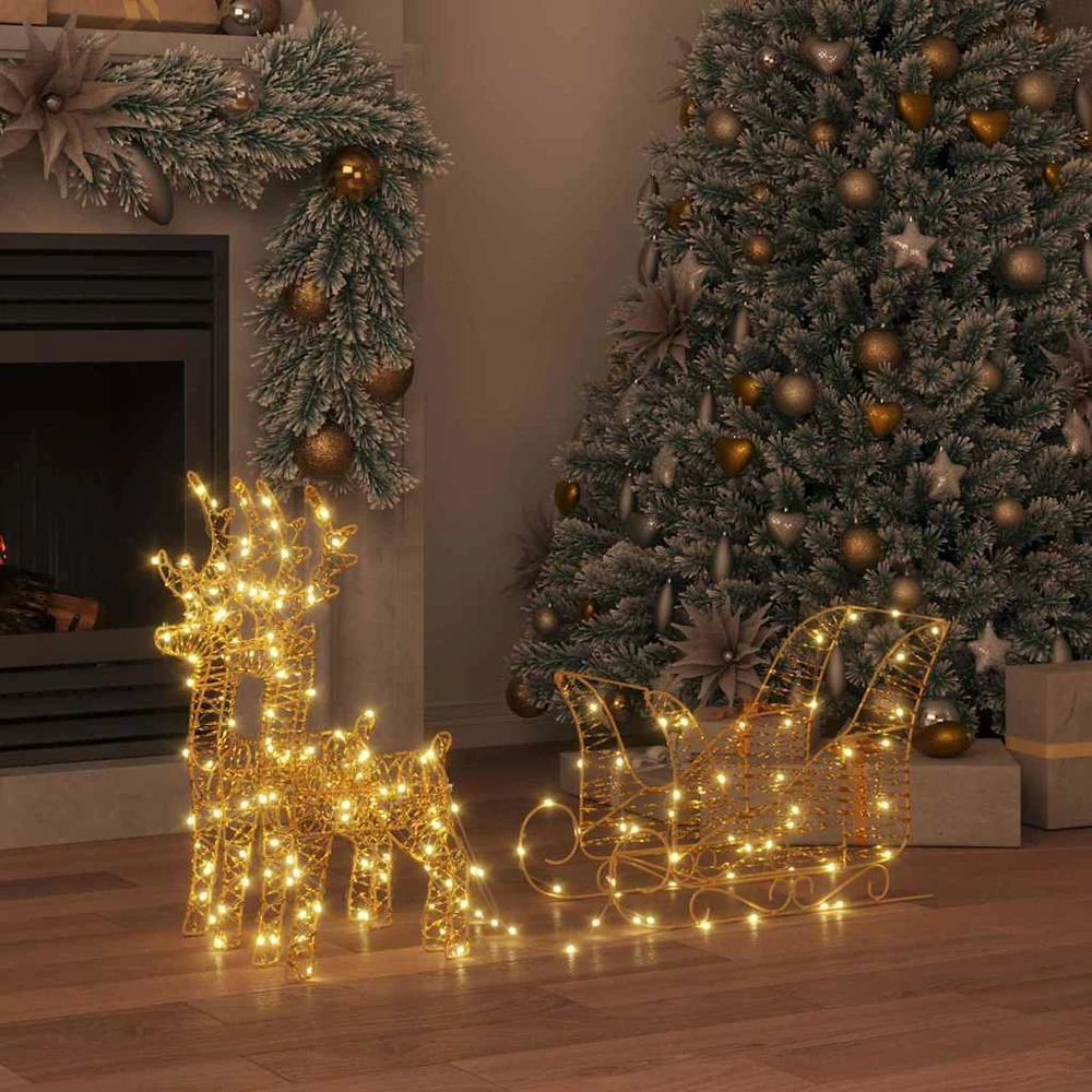 Elnių tempimo roges 160 LED Šilta balta 30 x 12 x 55 cm PET