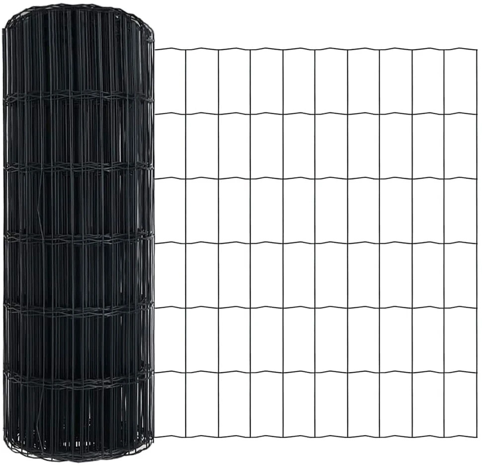 Euro tvora 0,8 x 10 m PVC padengta geležis Pilka