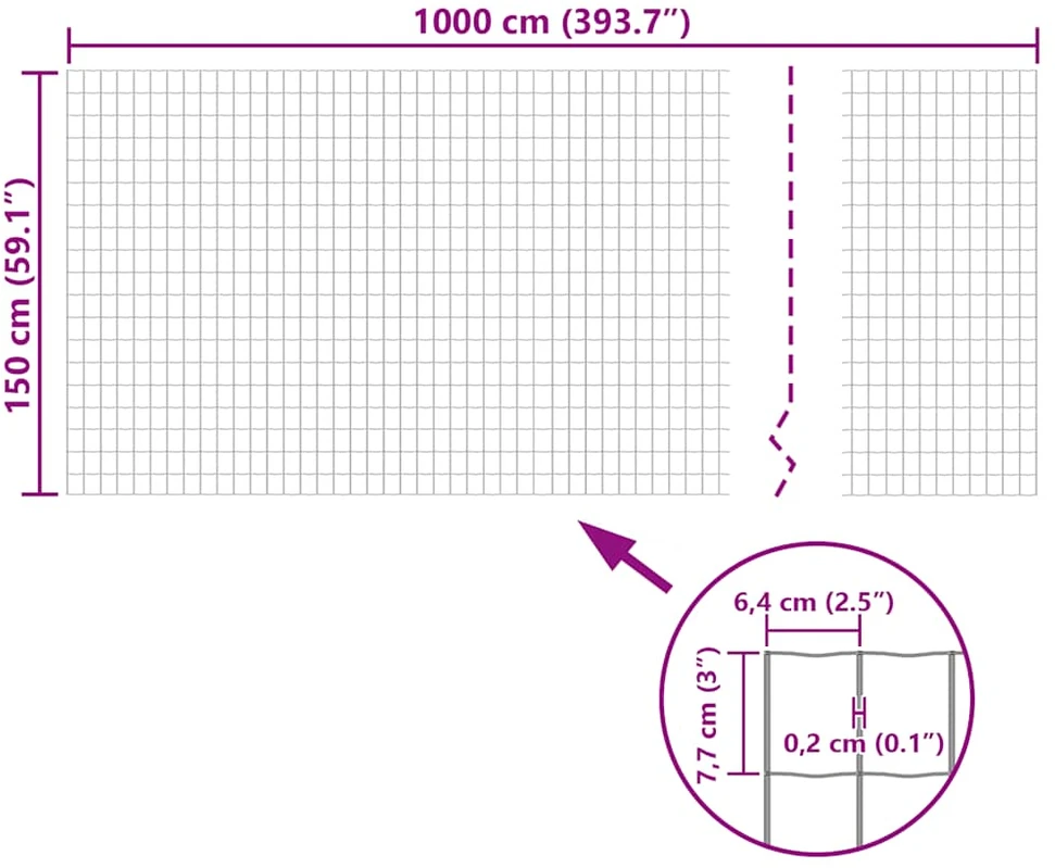 Euro tvora, pilka, 10x1,5m, plienas