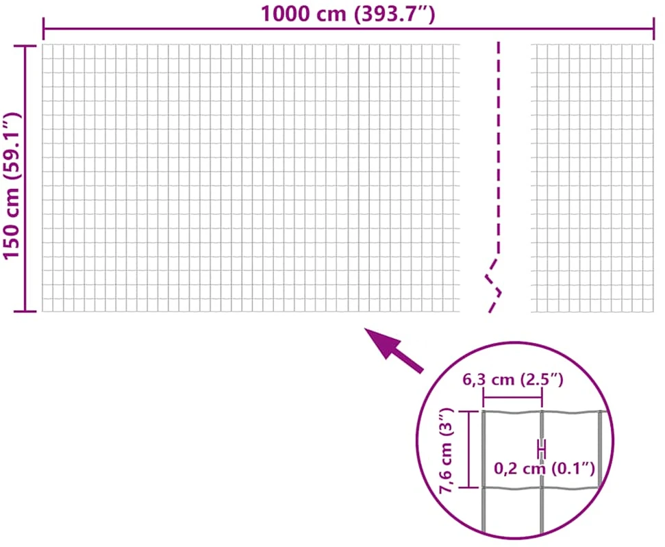 Euro tvoros komplektas, žalias, 10x1,5m, plienas