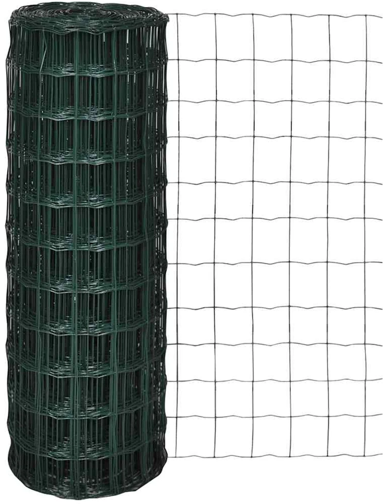 Euro tvoros komplektas, žalias, 25x1,2m, plienas