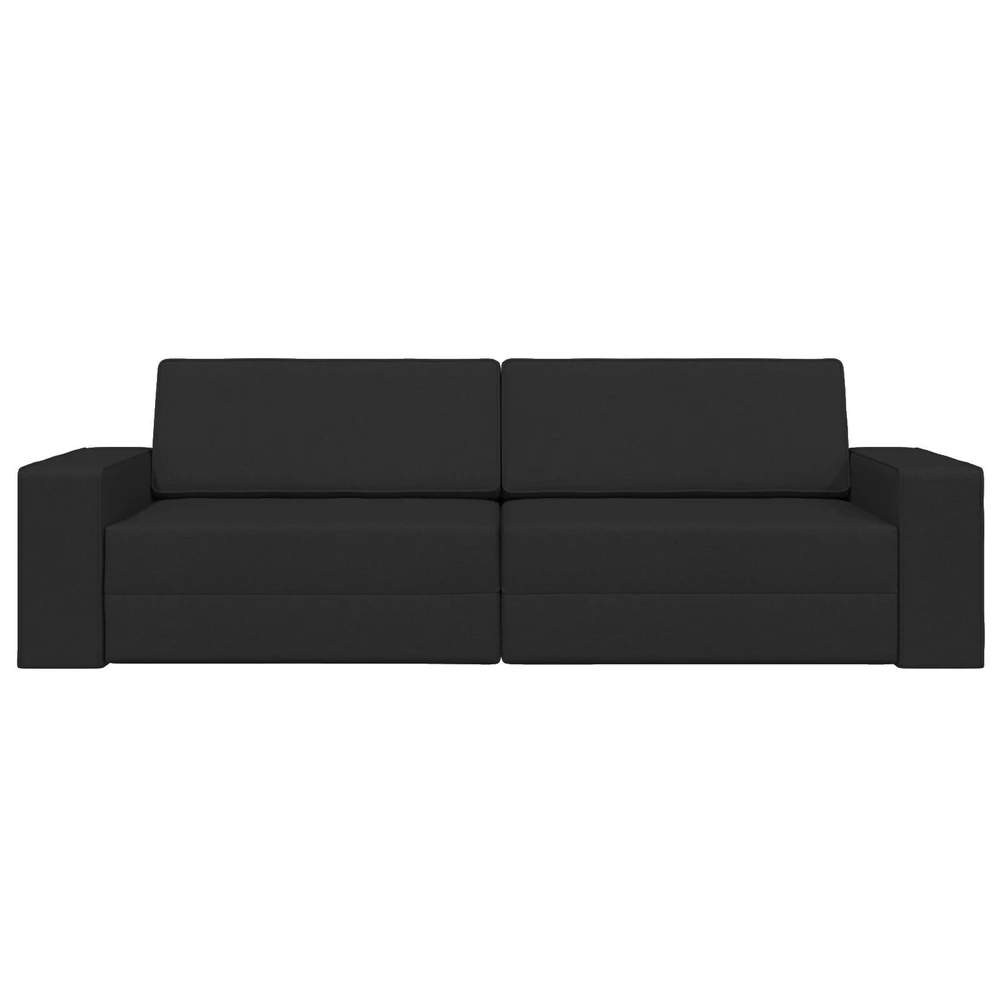 Sofa lova Juoda 245 x 78 x 77 cm audinys