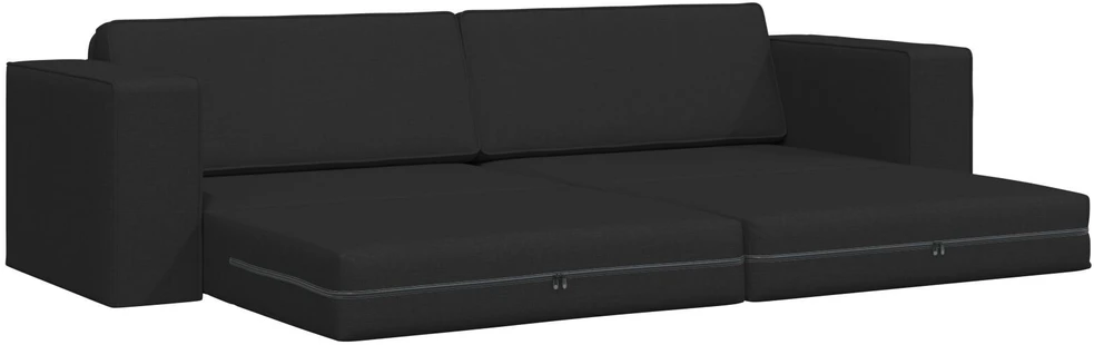 Sofa lova Juoda 245 x 78 x 77 cm audinys
