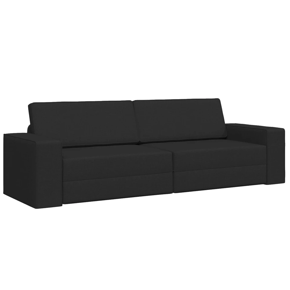Sofa lova Juoda 245 x 78 x 77 cm audinys